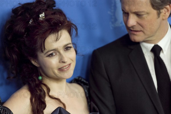 DEU, Germany, Berlin Photo session with Helena Bonham Carter and Colin Firth during the 61st Berlinale. Germany Berlin Photocall with Helena Bonham Carter and Colin Firth during the 61