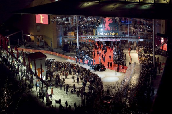 DEU, Germany, Berlin Overview in front of the opening ceremony at the Berlinale Palast Germany Berlin Aerial shot in front of the opening of the 61st Berlinale