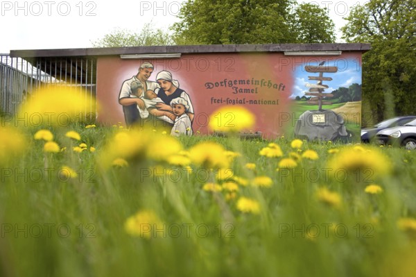 Germany JAMEL woman wall painting on house wall