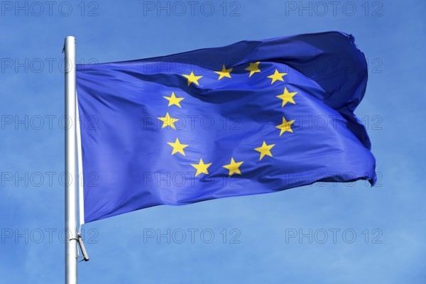 Waving flag of the European Union