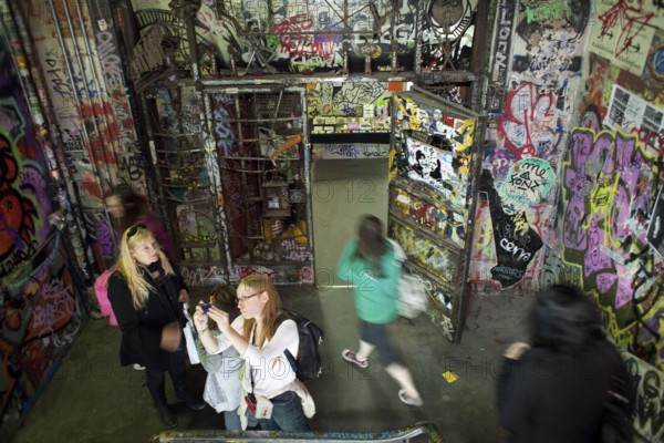 DEU Berlin Visitors to Tacheles Germany Berlin Visitors at the Tacheles building