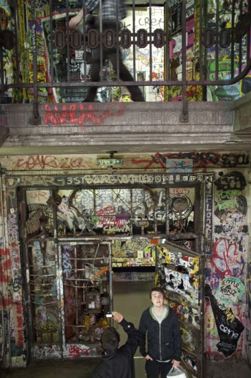 DEU Berlin Visitors to Tacheles Germany Berlin Visitors at the Tacheles building