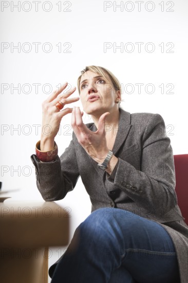 DEU Germany Germany Berlin The new chairwoman of the Greens, Simone Peter, during an interview with the taz