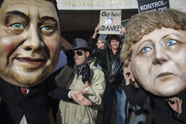 DEU Germany Germany Berlin protest action by Campact against NSA espionage in front of the SPD party headquarters