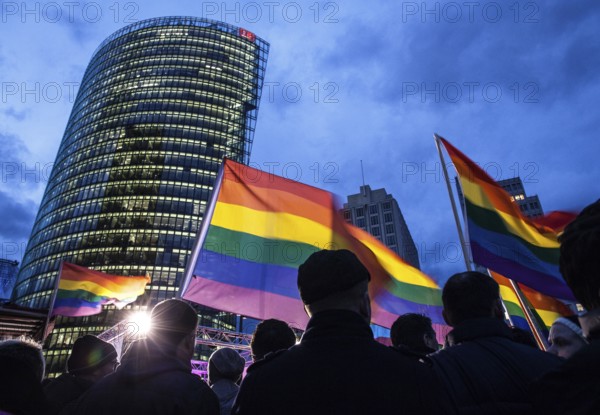DEU Germany Germany Berlin Demonstration against homophobia and Russian legislation on Potsdamer Platz