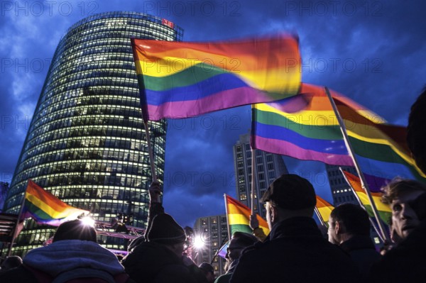 DEU Germany Germany Berlin Demonstration against homophobia and Russian legislation on Potsdamer Platz