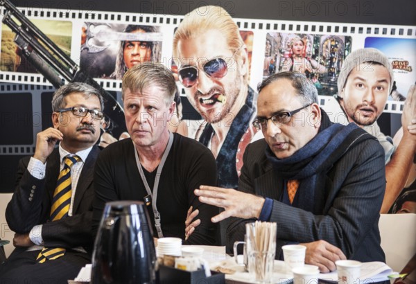 DEU Germany Germany Berlin 64th Berlinale, the international film festival in the German capital. Press conference on the 100th anniversary of Indian cinema as part of the European Film Market in the Martin-Gropius-Bau