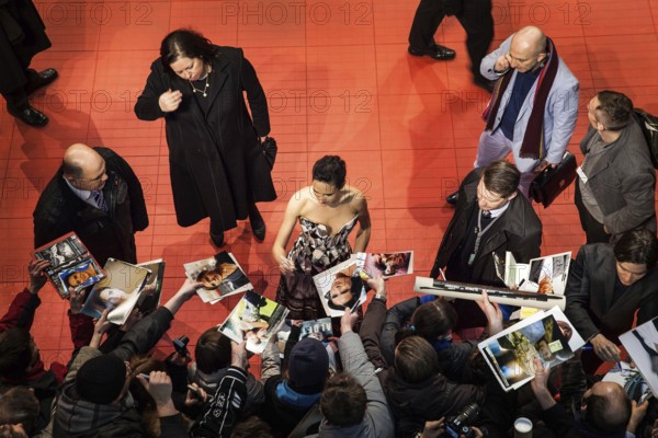 DEU Germany Germany Berlin 64th Berlinale, the international film festival in the German capital. Jennifer Connelly signs autographs