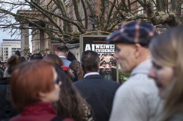 DEU Germany Germany Berlin Visitors wait in front of the Martin-Gropius-Bau for admission to the opening of the exhibition by Chinese artist Aiweiwei