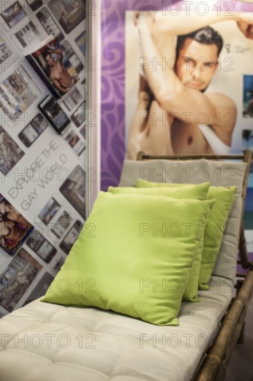 DEU Germany Germany Berlin International Tourism Exchange ITB. Mexican stand with vacation offers for homosexuals