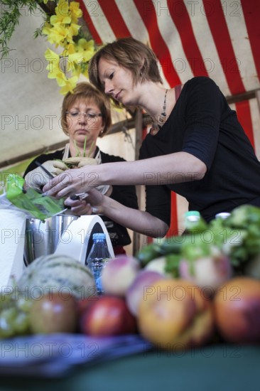 DEU Germany Germany Berlin Citizen Art Days by the artist group 'Parallel Worlds at Markthalle Neun in Berlin-Kreuzberg with a focus on post-growth economics
