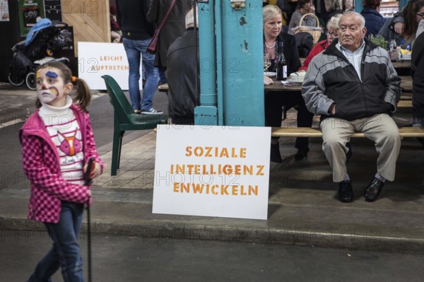 DEU Germany Germany Berlin Citizen Art Days by the artist group 'Parallel Worlds at Markthalle Neun in Berlin-Kreuzberg with a focus on post-growth economics