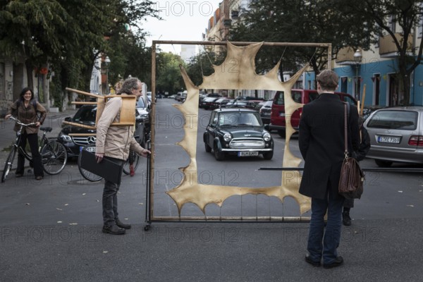 DEU Germany Germany Berlin Citizen Art Days by the artist group 'Parallel Worlds at Markthalle Neun in Berlin-Kreuzberg with a focus on post-growth economics