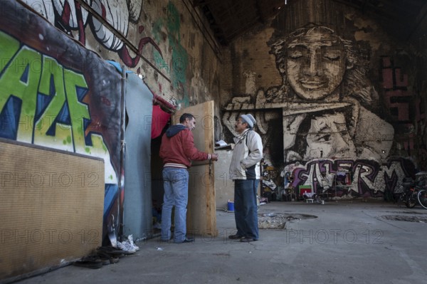 DEU Germany Germany Berlin Citizen Art Days by the artist group 'Parallel Worlds at Markthalle Neun in Berlin-Kreuzberg with a focus on post-growth economics