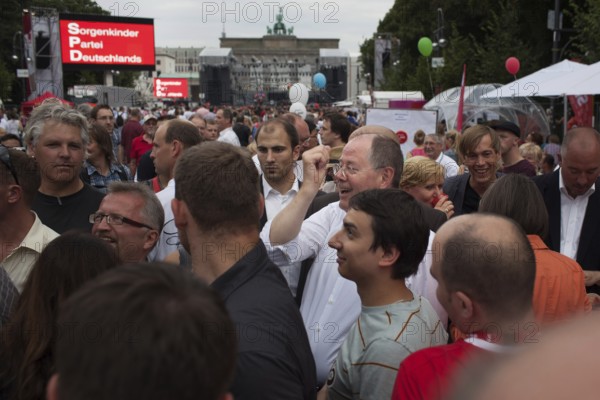 DEU, Germany, Berlin, 17.08.2013 SPD election campaign kick-off with top candidate Peer Steinbrück under the slogan “The We Decide” with a celebration of 150 years of the SPD in front of the upcoming general election with candidate Peer Steinrück
