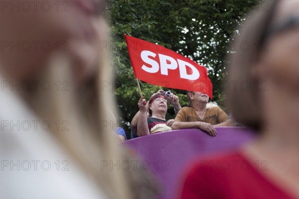 DEU, Germany, Berlin, 17.08.2013 SPD election campaign kick-off with top candidate Peer Steinbrück under the slogan “The We Decide” with a celebration of 150 years of the SPD in front of the upcoming general election with candidate Peer Steinrück