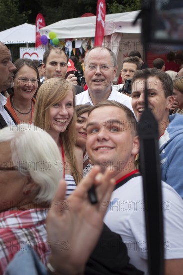 DEU, Germany, Berlin, 17.08.2013 SPD election campaign kick-off with top candidate Peer Steinbrück under the slogan “The We Decide” with a celebration of 150 years of the SPD in front of the upcoming general election with candidate Peer Steinrück