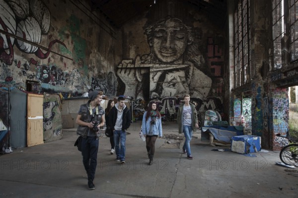 DEU Germany Germany Berlin Citizen Art Days by the artist group 'Parallel Worlds at Markthalle Neun in Berlin-Kreuzberg with a focus on post-growth economics