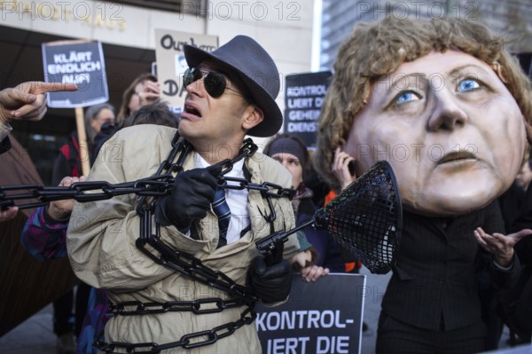 DEU Germany Germany Berlin protest action by Campact against NSA espionage in front of the SPD party headquarters