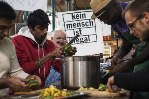 DEU Germany Germany Berlin Citizen Art Days by the artist group 'Parallel Worlds at Markthalle Neun in Berlin-Kreuzberg with a focus on post-growth economics