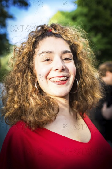 DEU Germany Germany Berlin The Carnival of Cultures sweeps through the city on Sunday. Portrait series of moving participants