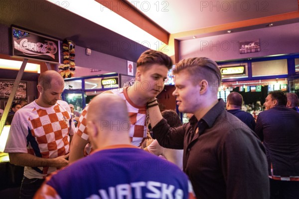 DEU Germany Germany Berlin Public viewing of the World Cup preliminary match between Croatia and Mexico at Cafe King with a majority of Croatian soccer fans