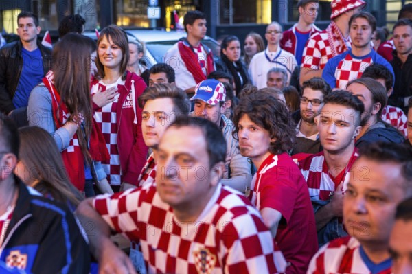 DEU Germany Germany Berlin Public viewing of the World Cup preliminary match between Croatia and Mexico at Cafe King with a majority of Croatian soccer fans