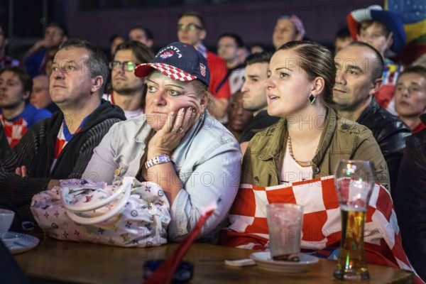 DEU Germany Germany Berlin Public viewing of the World Cup preliminary match between Croatia and Mexico at Cafe King with a majority of Croatian soccer fans
