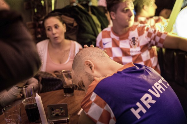 DEU Germany Germany Berlin Public viewing of the World Cup preliminary match between Croatia and Mexico at Cafe King with a majority of Croatian soccer fans