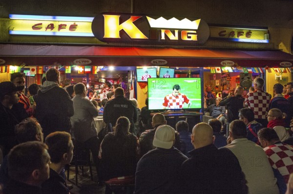 DEU Germany Germany Berlin Public viewing of the World Cup preliminary match between Croatia and Mexico at Cafe King with a majority of Croatian soccer fans