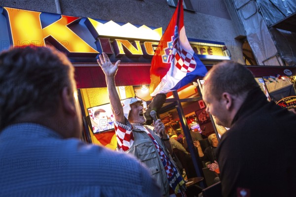 DEU Germany Germany Berlin Public viewing of the World Cup preliminary match between Croatia and Mexico at Cafe King with a majority of Croatian soccer fans