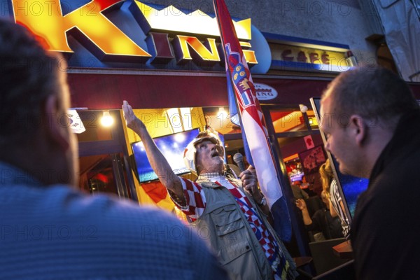 DEU Germany Germany Berlin Public viewing of the World Cup preliminary match between Croatia and Mexico at Cafe King with a majority of Croatian soccer fans