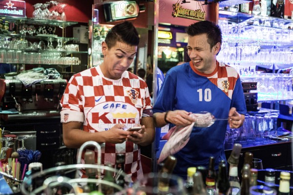 DEU Germany Germany Berlin Public viewing of the World Cup preliminary match between Croatia and Mexico at Cafe King with a majority of Croatian soccer fans
