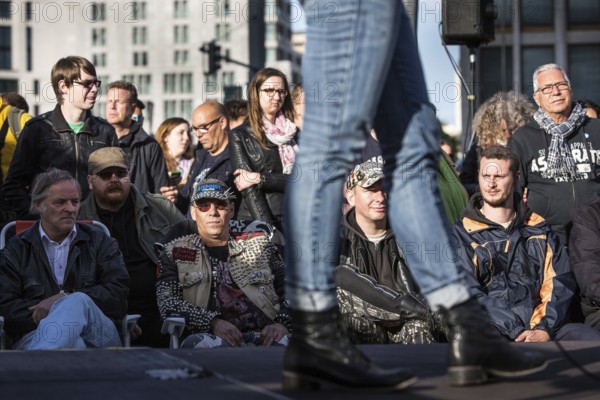 DEU Germany Germany Berlin Monday demonstration on Potsdamer Platz, as an alternative during the soccer World Cup, which also takes over the Brandenburg Gate with a fan mile