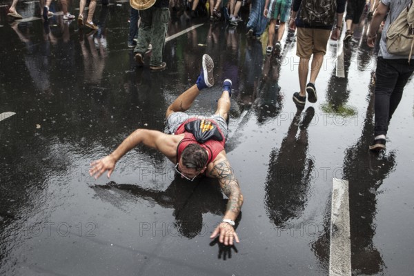 DEU Germany Germany Berlin demonstrators at the Hemp Parade 2014