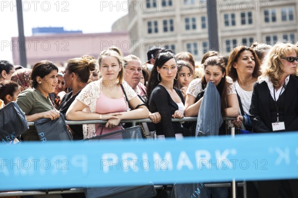 DEU Germany Germany Berlin Opening of a Primark movie at Alexanderplatz. Protests by several groups against cheap fashion and product conditions