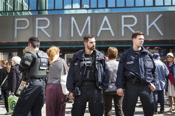 DEU Germany Germany Berlin Opening of a Primark movie at Alexanderplatz. Protests by several groups against cheap fashion and product conditions