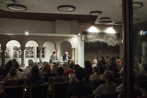 DEU Germany Germany Berlin The writer and translator Thomas Melle during his book presentation '3000 EURO' at the Literary Colloquium Berlin