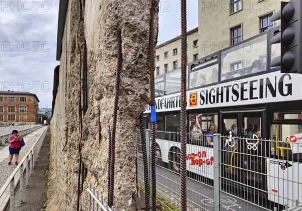 Berlin Wall Monument, Topography of Terror Documentation Center, Wilhelmstraße History Mile with Sightseeing Bus, Berlin, Germany