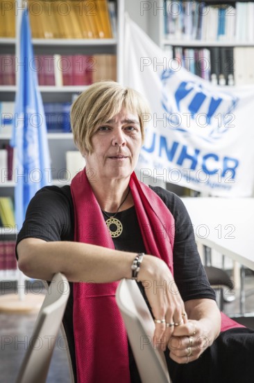 DEU Germany Germany Berlin Portrait of Katharina Lumpp, representative of UNHCR in Germany, in the conference room in Berlin