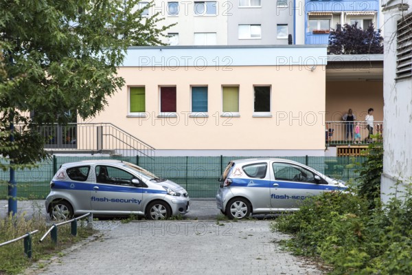 DEU Germany Germany Berlin Living in Berlin-Hellersdorf. Company car of a security service