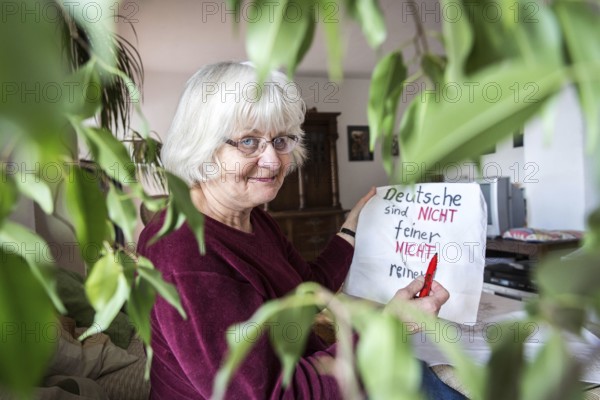 DEU Germany Germany Berlin House visit to Irmela Mensah-Schramm, who has been fighting the Porpoganda right-wing extremists for 30 years