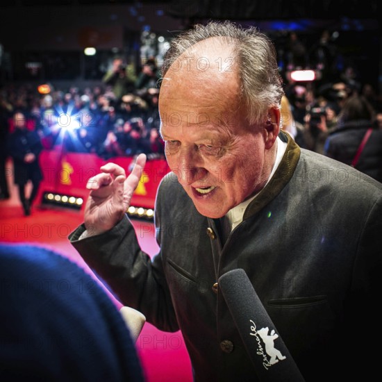 DEU Germany Germany Berlin 65th Berlinale, the international film festival in the German capital. Werner Herzog in front of the premiere of 'Queen of Desert' on the Red Carpet