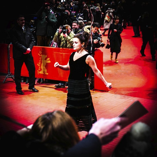 DEU Germany Germany Berlin 65th Berlinale, the International Film Festival in the German capital.Red carpet for Cinderella, Helena Bonham Carter on their way to fans