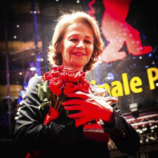DEU Germany Germany Berlin 65th Berlinale, the international film festival in the German capital. Charlotte Rampling with her silver bear