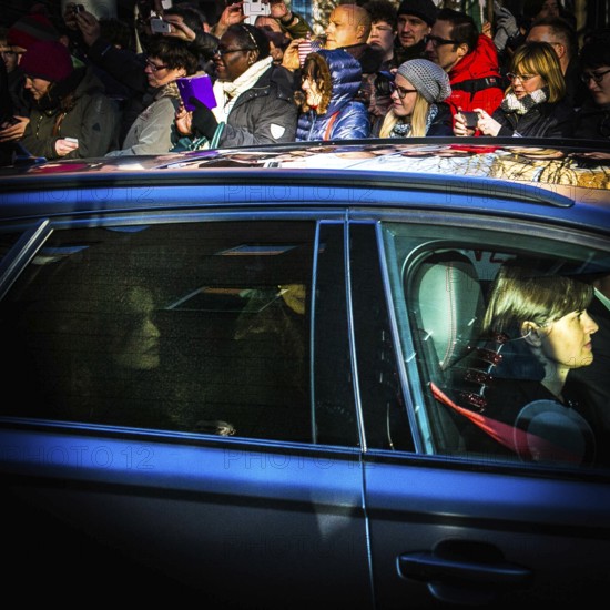 DEU Germany Germany Berlin 65th Berlinale, the international film festival in the German capital. Helena Bonham Carter leaves Potsdamer Platz after the film screening