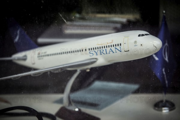 DEU Germany Germany Berlin Lonely shop window of the Syrian airline Syrian Air on Bundesallee in Berlin-Wilmersdorf