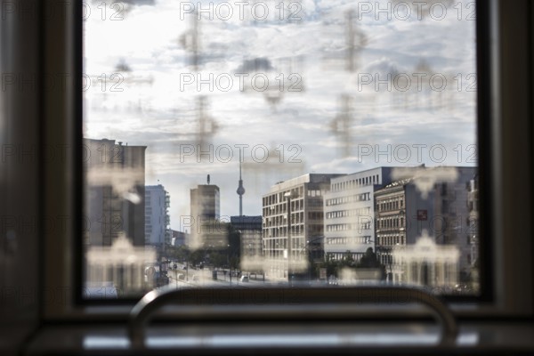 DEU Germany Germany Berlin View from a U1 window onto Holzmarktstraße