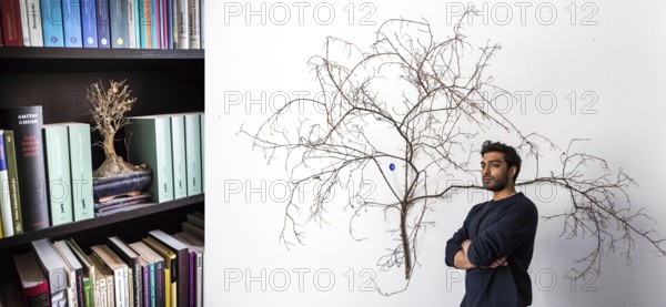 DEU Germany Germany Berlin The Tamil writer Senthuran Varatharjara in his Berlin apartment