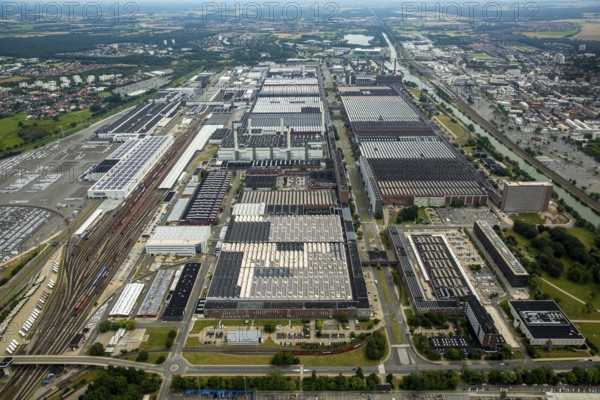Volkswagenwerk Wolfsburg, Lower Saxony, Germany, Europe, aerial photo, birds-eyes view, aerial photography, aerial photography, overview, bird's eye view, Wolfsburg, Volkswagen, test track, emissions scandal, software manipulation